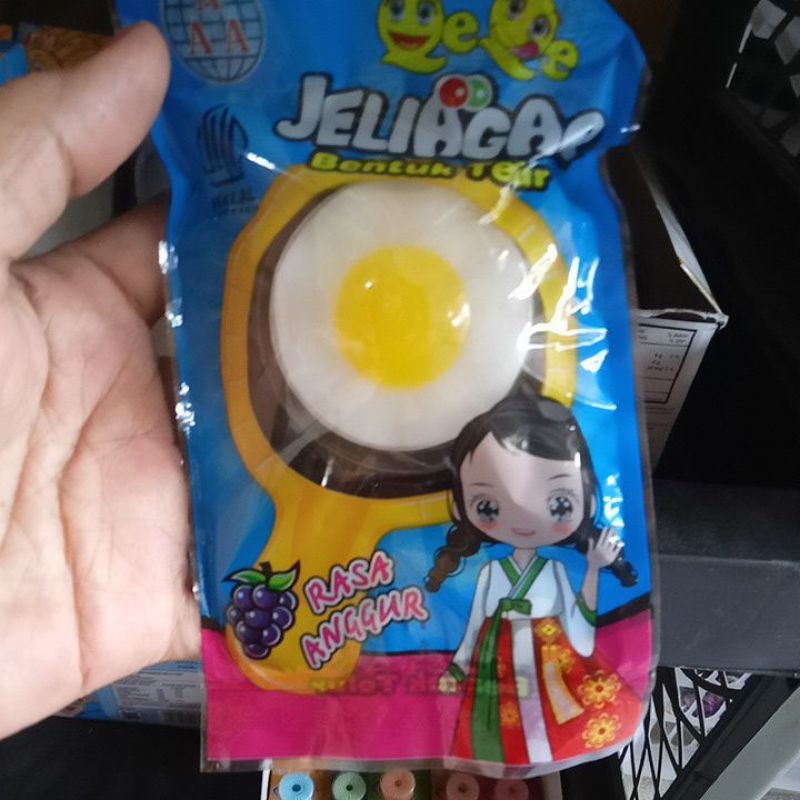 

jeli agar bentuk telur bunga isi 10