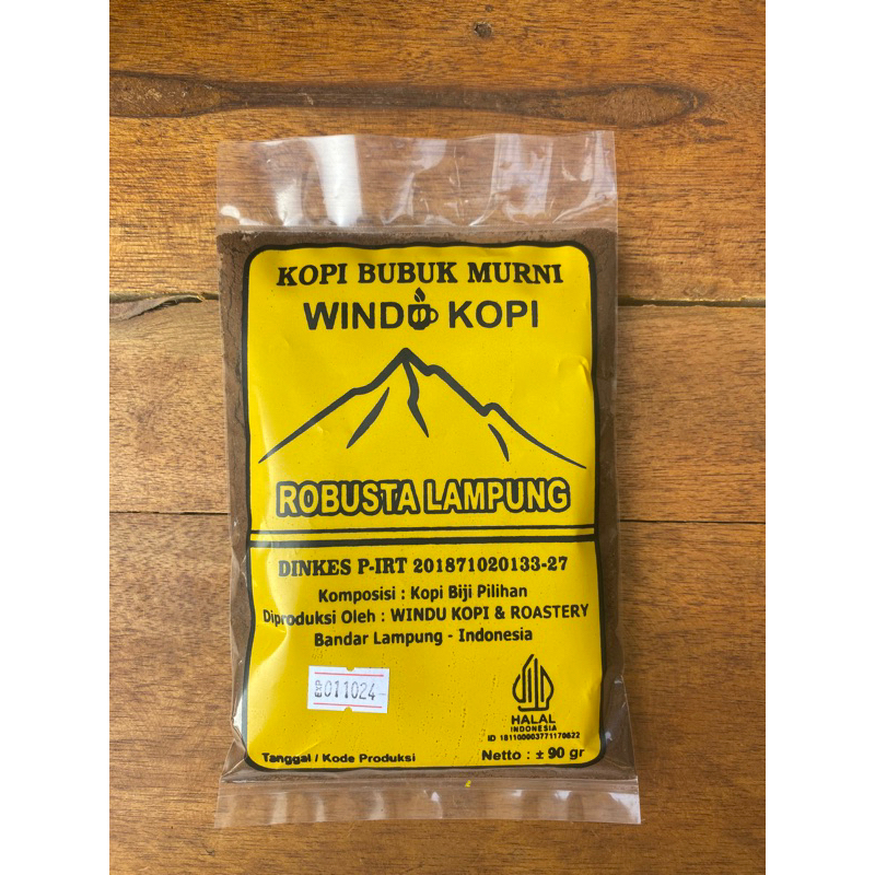 

Kopi Bubuk Robusta Liwa Lampung Barat Murni Windu Kopi 90Gr