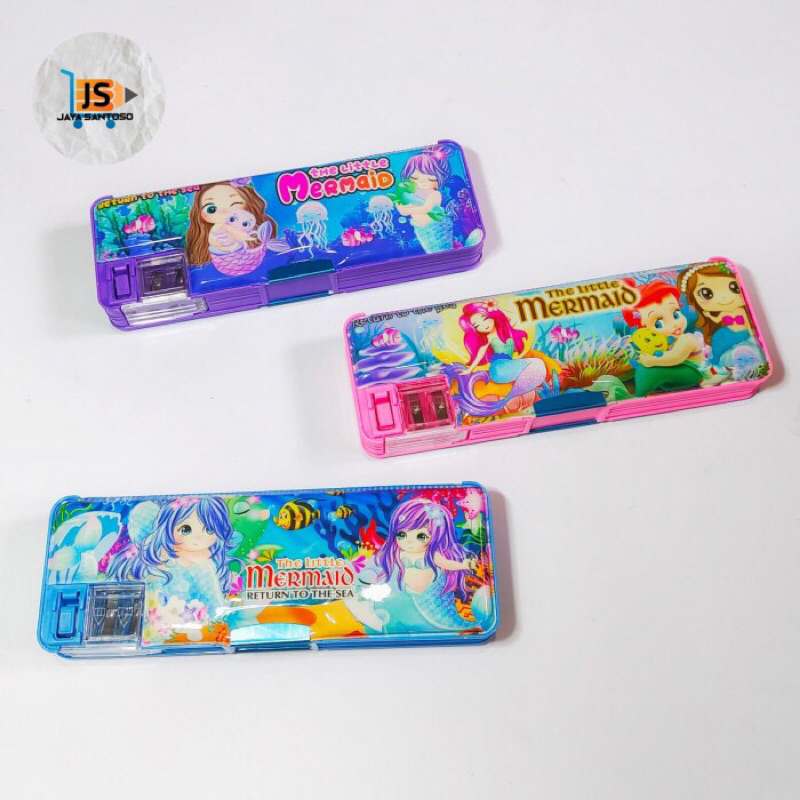 

Kotak Tempat Pensil Magnet 2 sisi Little Mermaid / Tempat Pensil Putri Duyung Fancy lucu Murah