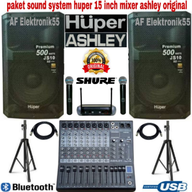 Paket Sound System Speaker Aktif 15 Inch Huper Untuk Outdoor Atau Indoor Original