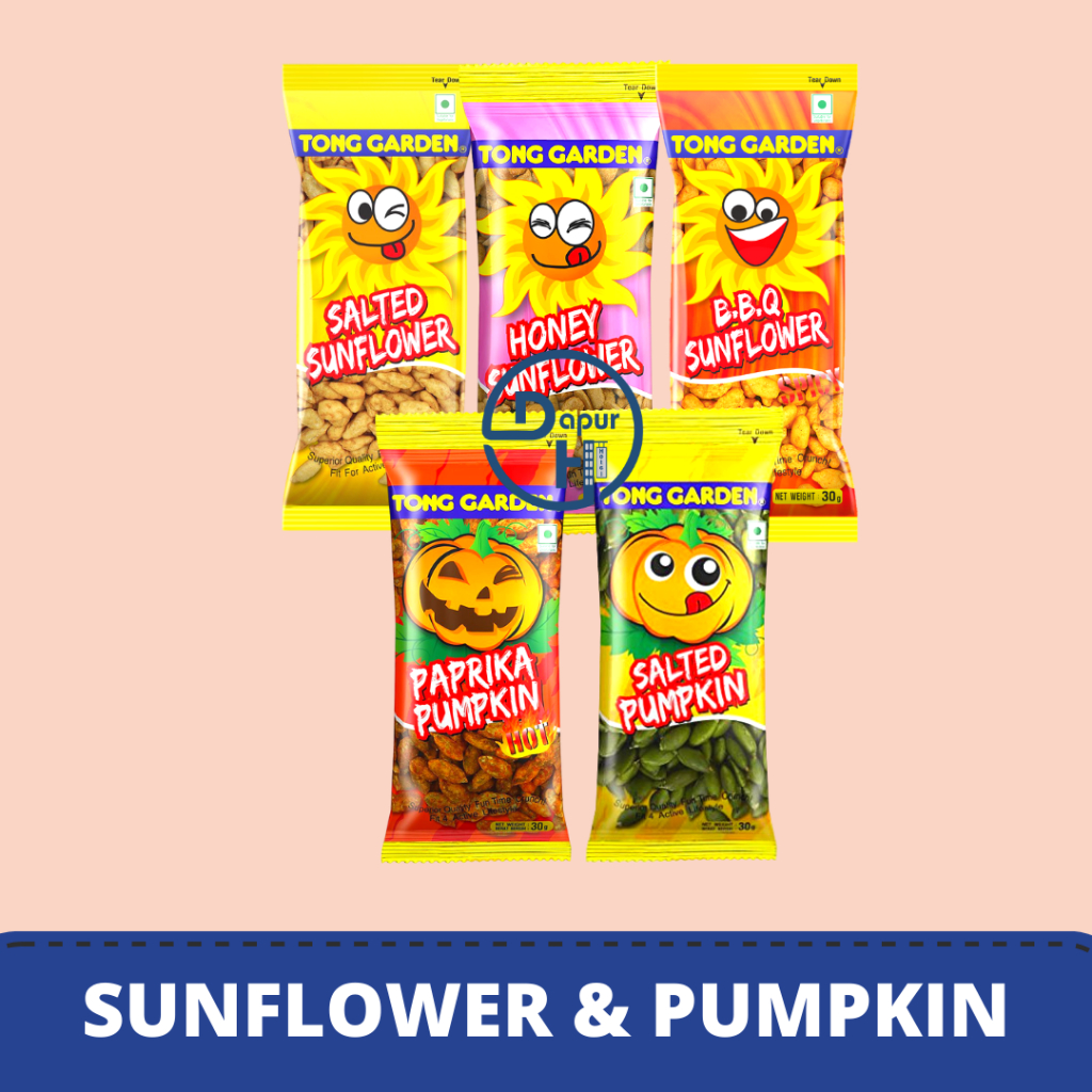 

TONG GARDEN Sunflower & Pumpkin 30 g Halal │ Kuawaci Biji Bunga Matahari Biji Labu | Import-