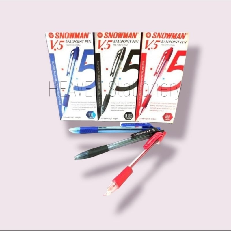 

pulpen Snowman V5 Cetek 1 pack / 1 lusin / 12 Pcs tersedia 3 warna