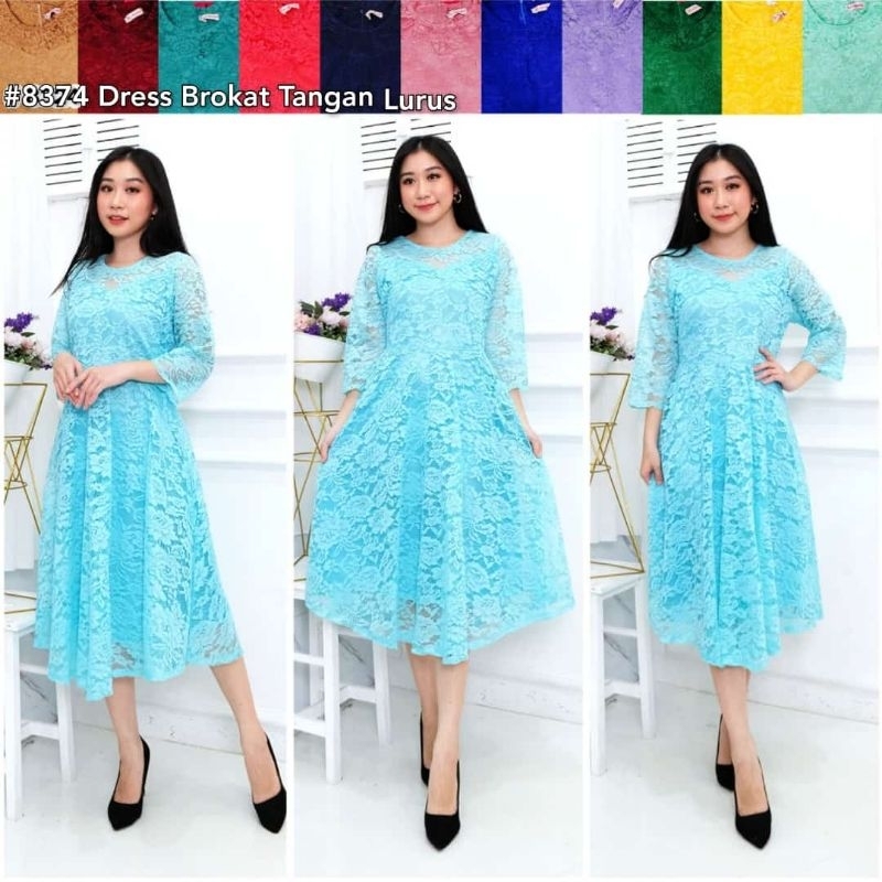 dress babydol brokat lapis furing