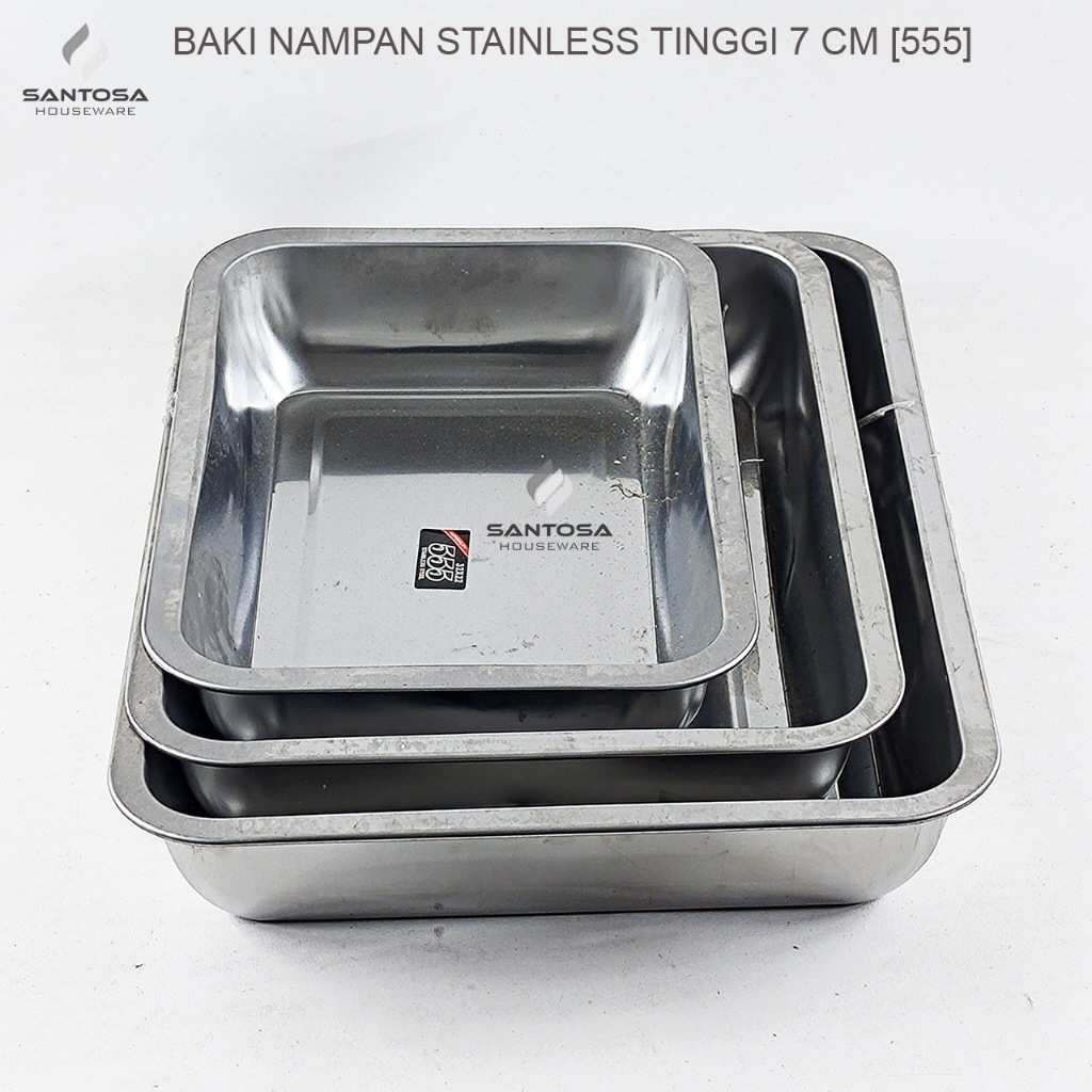 Baki Nampan Stainless tinggi 7 cm [555]