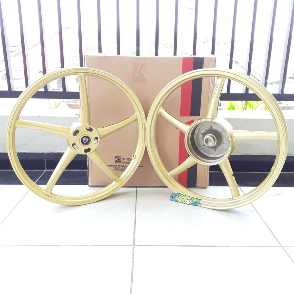 Velg Palang Racing Set Ring 17 Honda Vario Techno 125 150 Old New Bohlam Led 140 / 160 Gold Rossi Sa