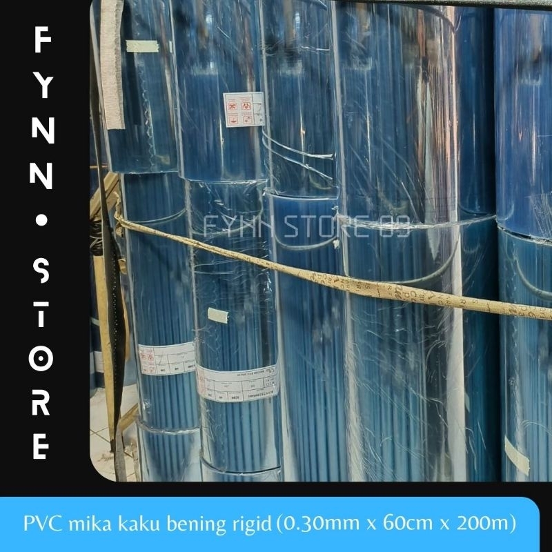 

PVC mika rigid kaku 0.30 mm x 60 cm x 200m dijual per roll