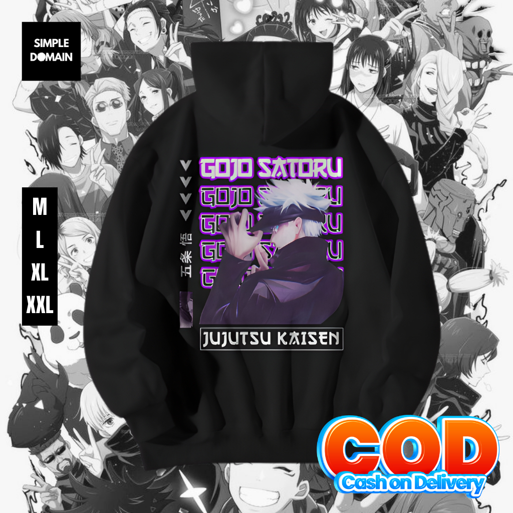 Jaket Hoodie Anime Jujutsu Kaisen Gojo Satoru Infinity Sixth Eye User Hoddie Hodie Kaos Anime Jujuts