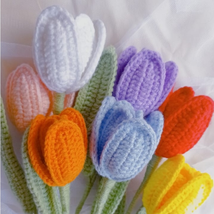 Tulip Flower Crochet / Bunga Tulip Rajut