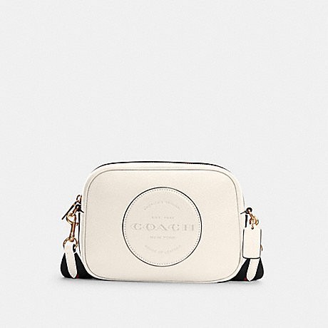 Coach dempsey Camera bag with patch women crossbody shoulder bag C2828- putih