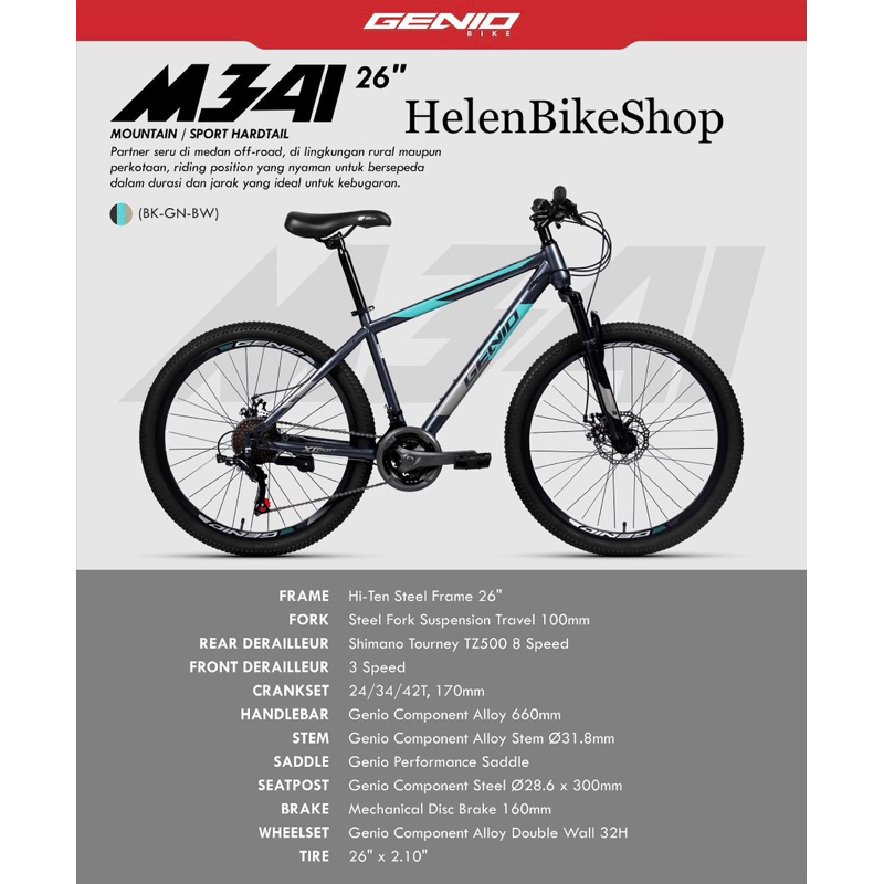 Sepeda mtb 26 inch 341 Genio