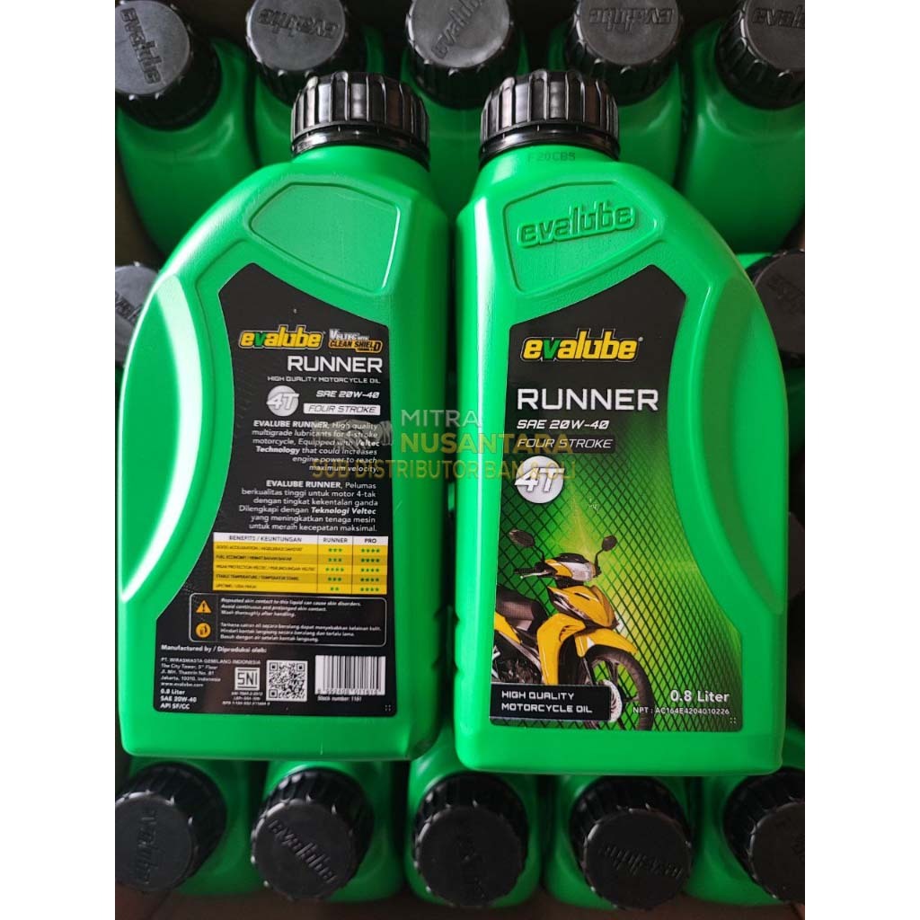 [Asli 100%] OLI EVALUBE 4T Non Matic 0,8Liter SNI / OLI MOTOR BEBEK / 4TAK