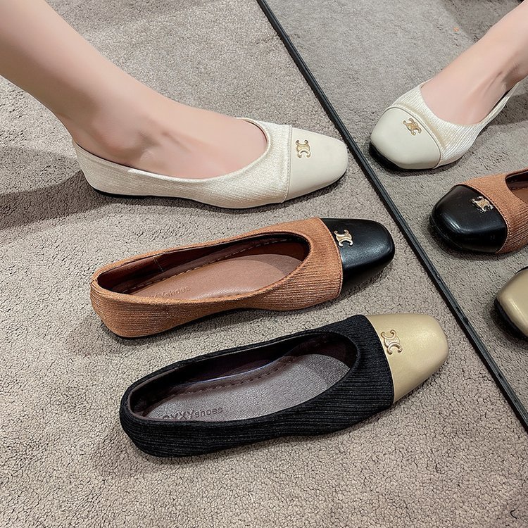 [SEPATULADY] SL999 Beige/Black/Brown-Flat shoes 2.5cm-Flatshoes C*line