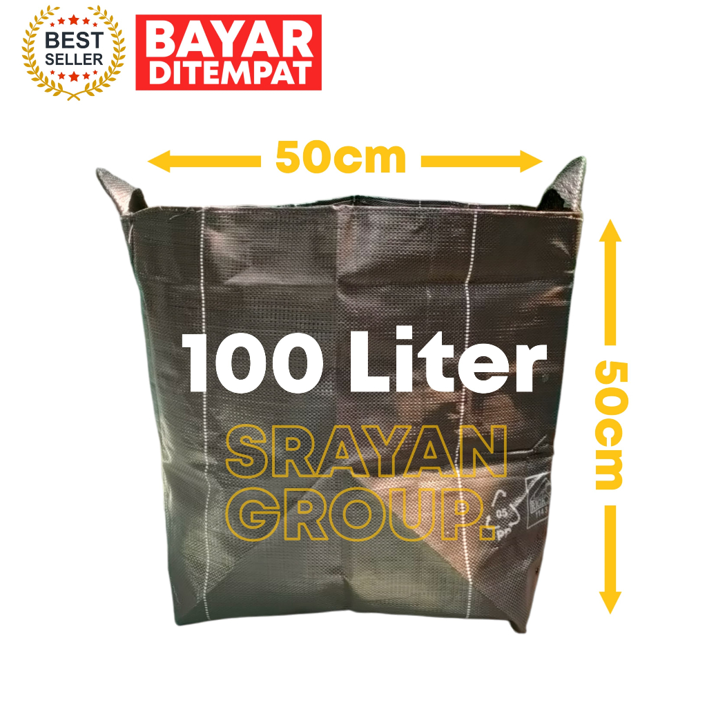 Planter Bag Hitam Kotak 3 12 22 32 50 75 100 Liter Pot Tanaman Media Tanam Tabulampot Kualitas Premi