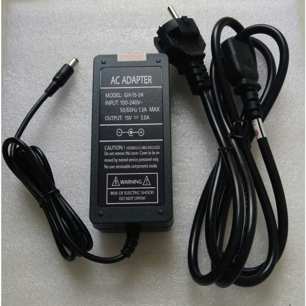 AC/DC Adapter 15V 3A model GH-15-3A ori