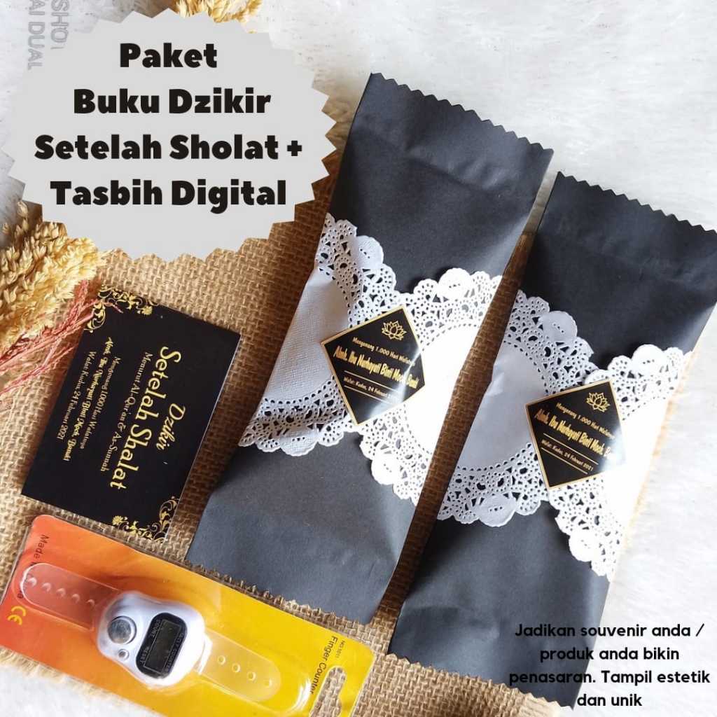 Souvenir tasbih digital kemasan rustic
