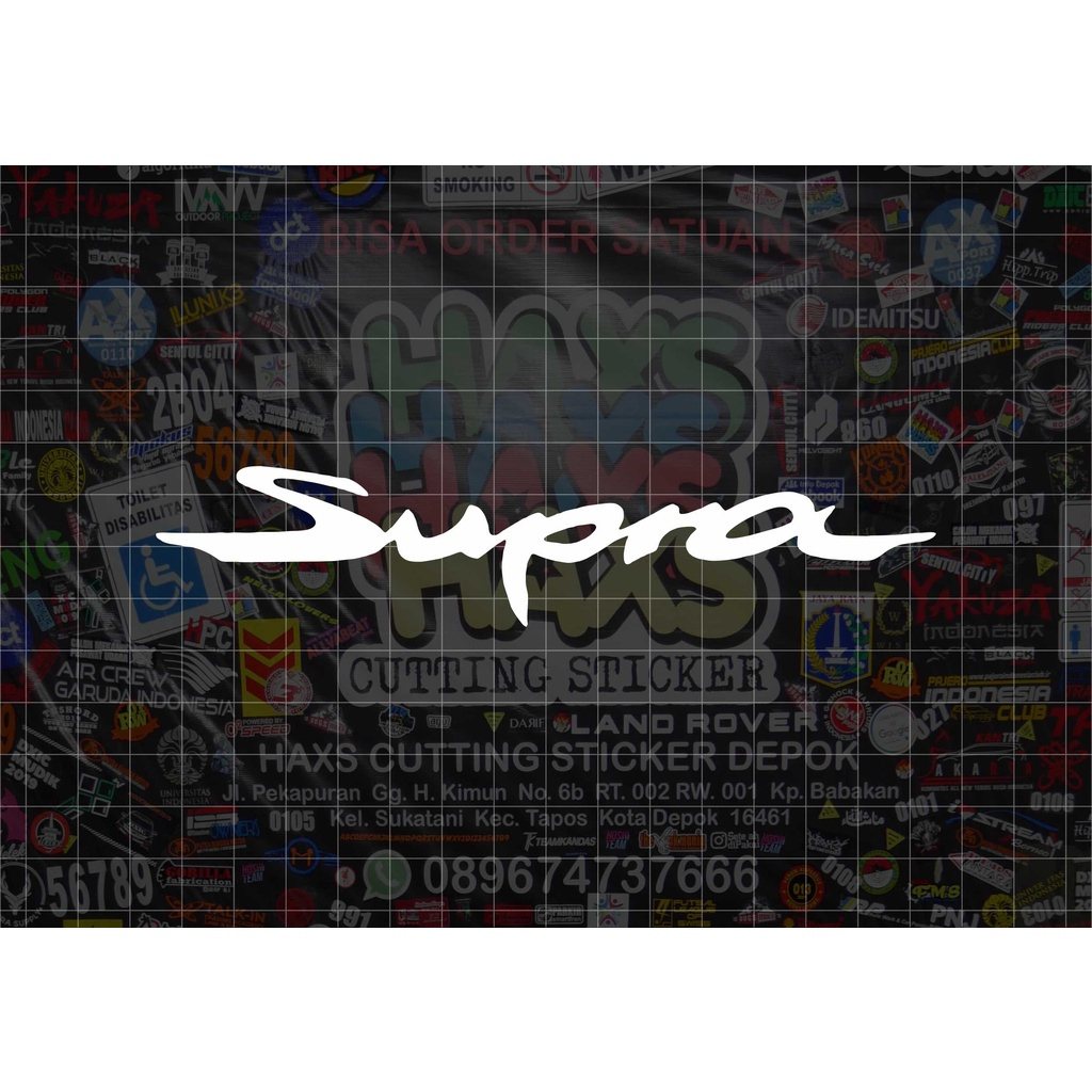 Cutting Sticker Tulisan Supra untuk  Motor
