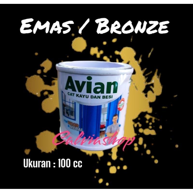 cat avian dekorasi bron emas bronze 100cc