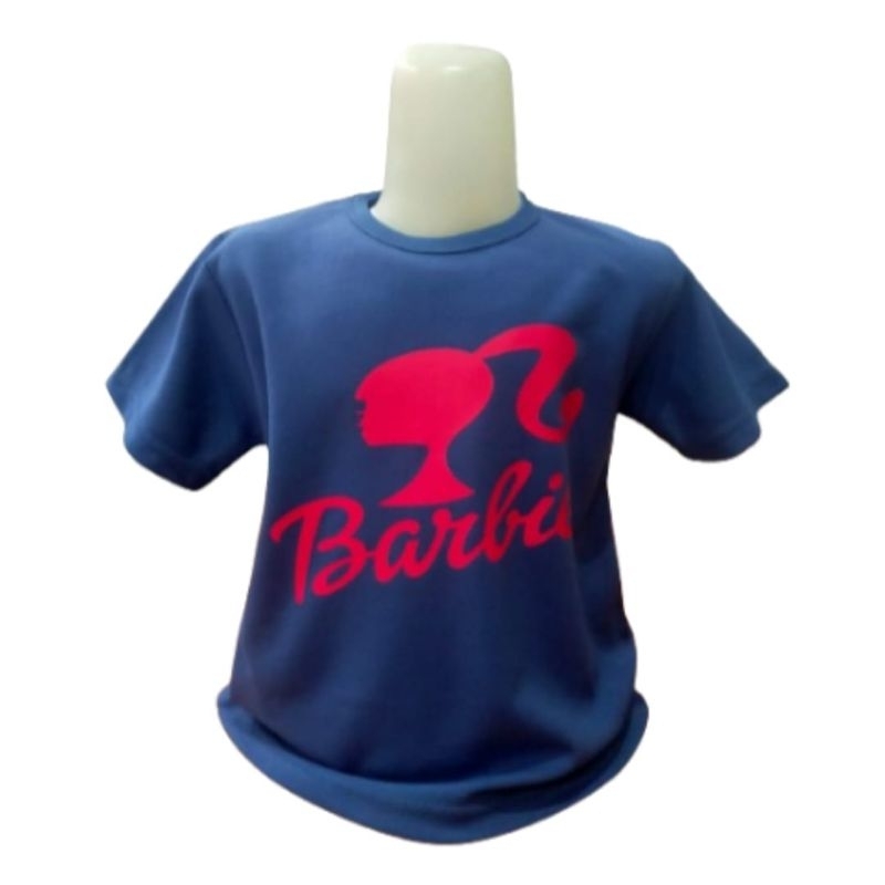 Pakaian anak perempuan baju atasan anak perempuan usia 3-8 tahun motif animasi Barbie