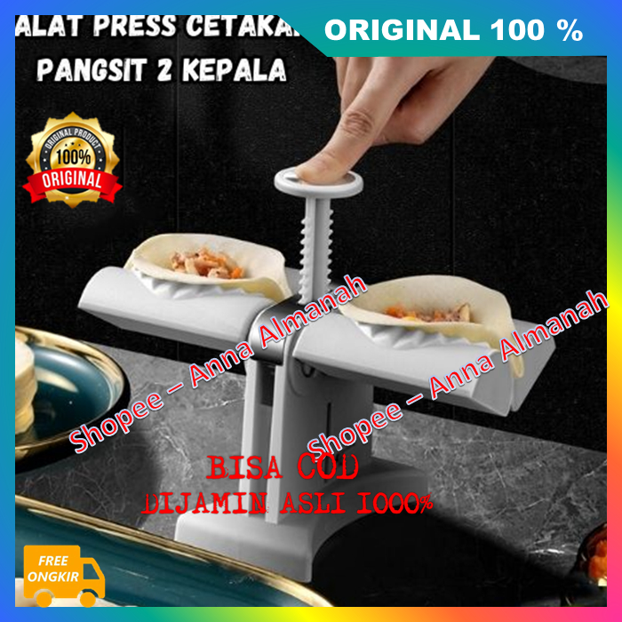 Alat Press Cetakan Pangsit 2 Kepala Mesin Press Cetakan Pastel Mesin Cetakan Pangsit Otomatis