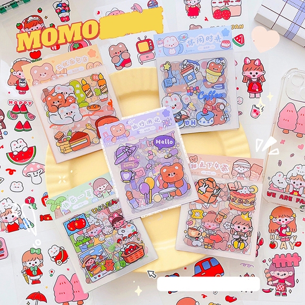 

1 Set 20 Lembar Sticker Hias deco stiker cute lucu Planner Buku Diary Bujo Bullet Journal Decoration kawai estetik HB1344