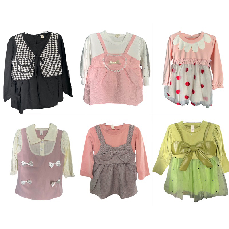 Dress anak perempuan import premium/Gaun anak murah