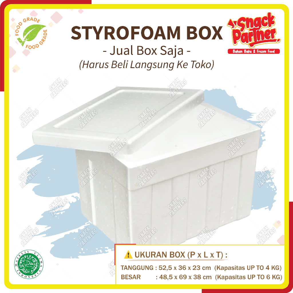 

BOX STYROFOAM (BEKAS PAKAI) - Beli Box Saja (INSTANST MAKS. 1 BOX) STEROFOAM - Makanan Frozen Food Makanan Beku