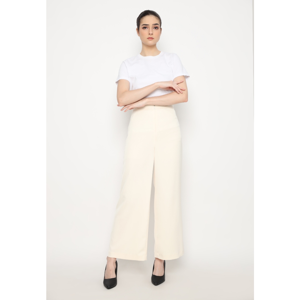 Lyne Halim Celana Kulot cream , 3122