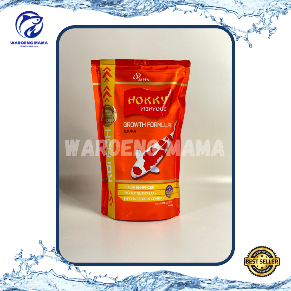 Hokky Growth Formula 1Kg Pelet Ikan Hias Koi Pakan Makanan Ikan Koi Ukuran S M L