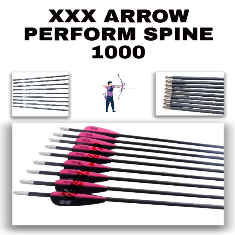 XXX ARROW PERFORM Pure Carbon Spine 1000 - Arrow Olahraga Panahan