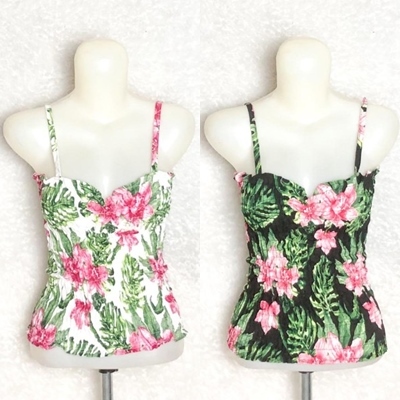 Atasan Kemben Tali Kerut Motif