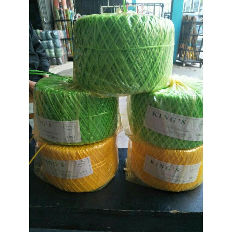 TALI AJIR TALI LANJARAN UNTUK  TANAMAN CABE SAYUR BUAH 1 ROL 1 KG KINGS KWALITAS SUPER
