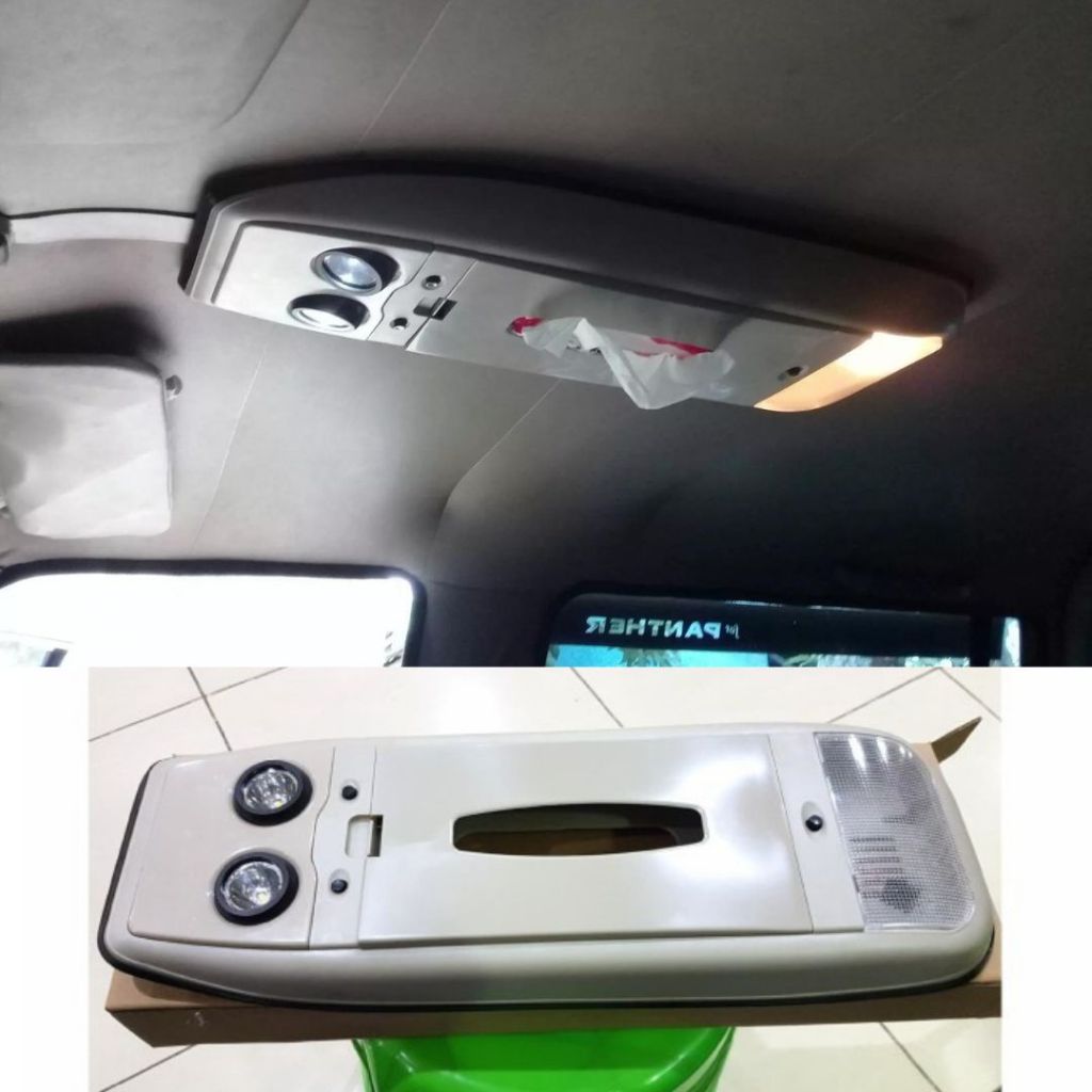 Kockpit / Roof Console Tempat Tisu Kabin Plafon Isuzu Panther Plus Lampu Polos