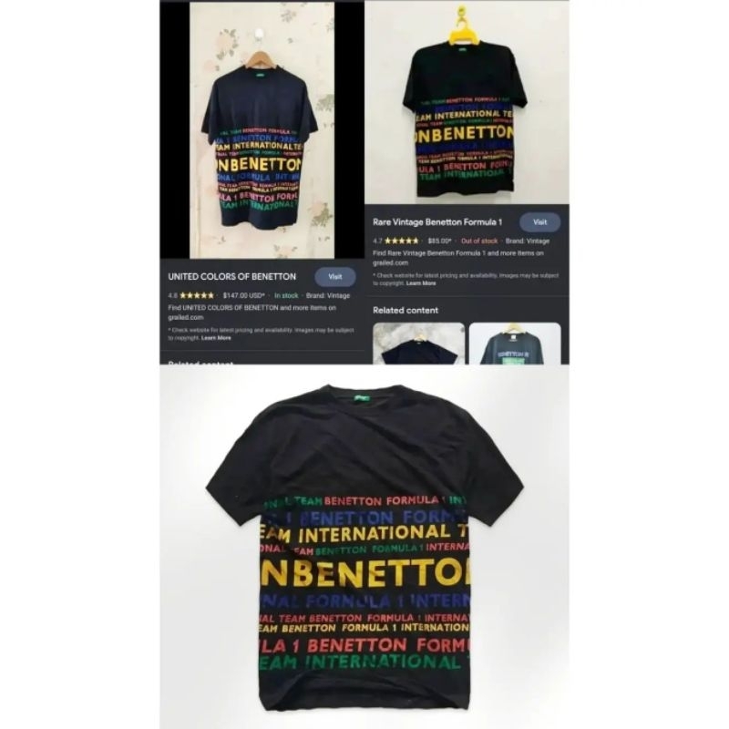kaos vintages BENETTON original