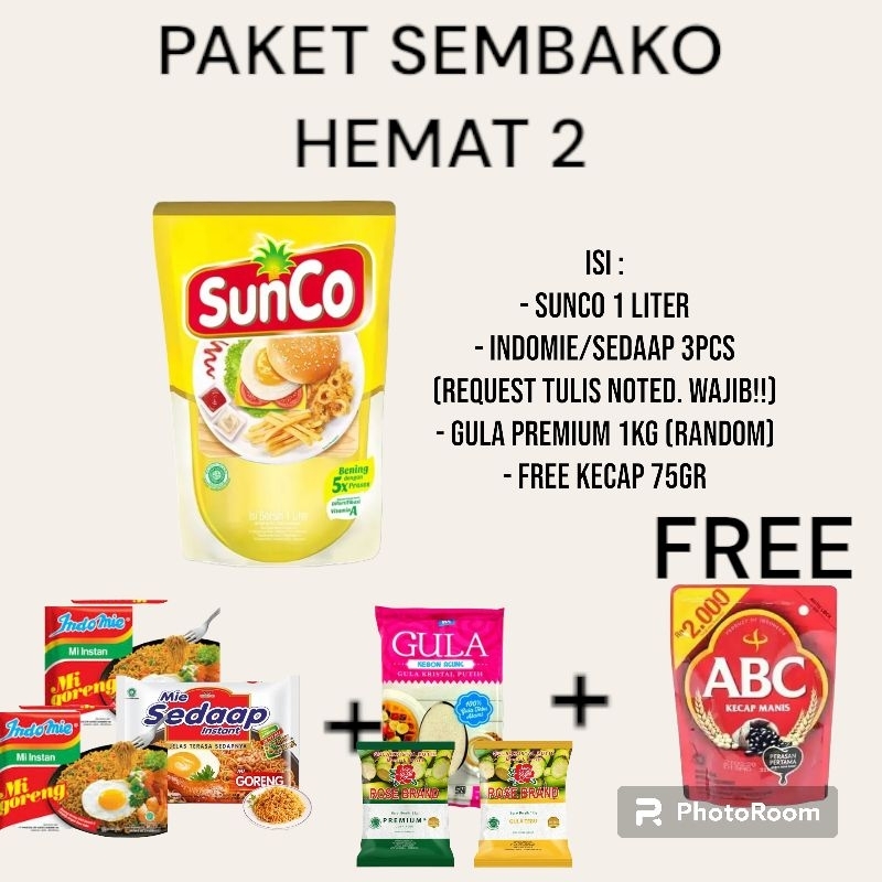 

Rose Brand Gula 1kg + Paket Sembako Hemat 2