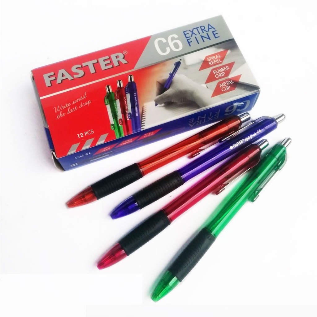 

pulpen faster c6 0.7mm hitam per pack