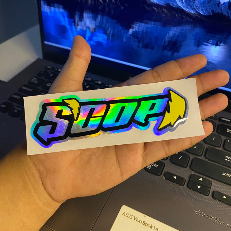Sticker cutting scop listrik petir motor helm cuting stiker helmet sepeda montor viral