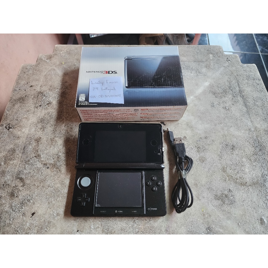 Nintendo 3DS not XL Cosmo Black CFW Luma 32GB Fullset 09