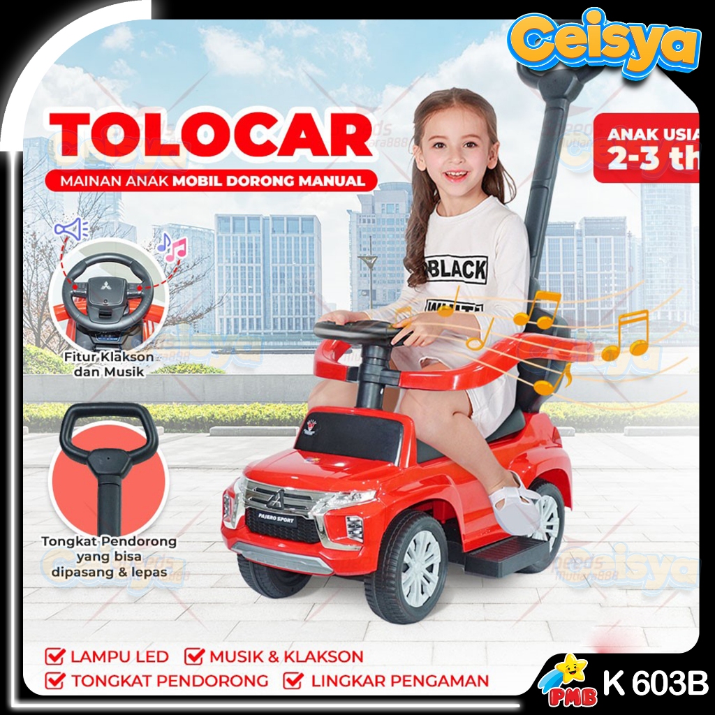 MOBILAN DORONGAN ANAK PAJERO // MAINAN MOBILAN // K603B PMB