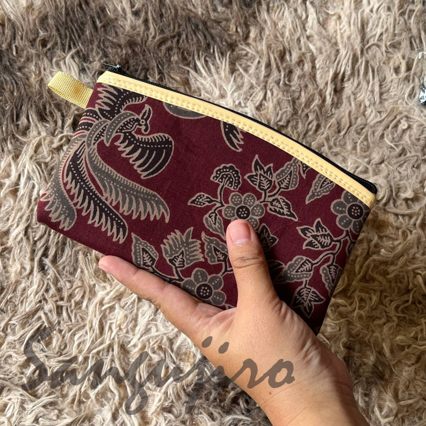 Pouch batik ukuran 16 x 10 cm dompet batik souvenir pernikahan dompet batik khas jogja harga grosir 