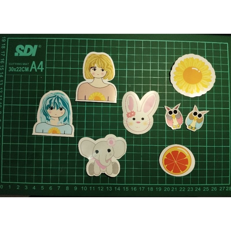 

Stickers / stiker estetik murah meriah cocok untuk menghias jurnal atau journaling warna pastel