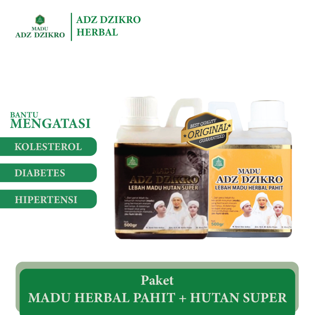 

Paket Sehat - Madu Herbal Pahit dan Hutan Super ADZ DZIKRO