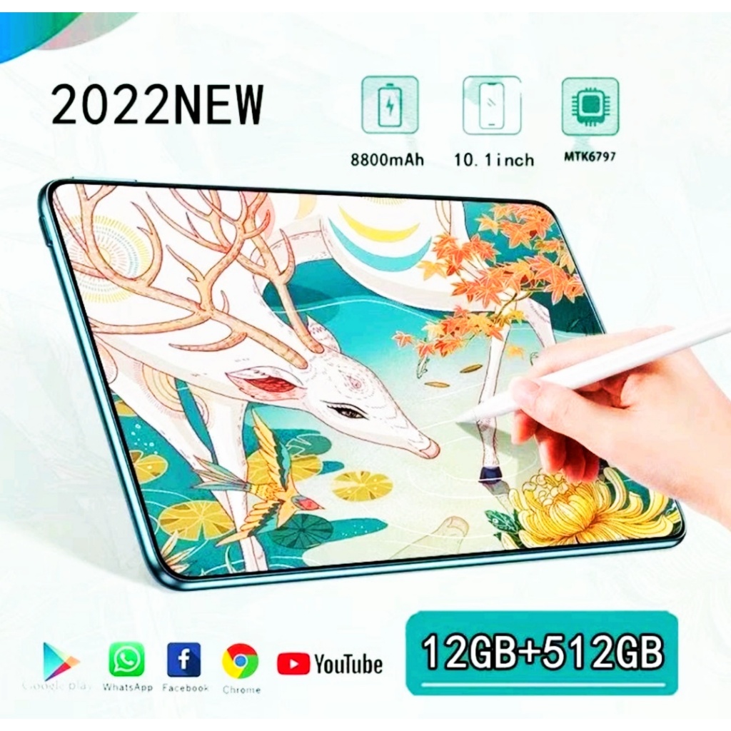 Galaxy tab tablet pc 10.1 inci 12gb + 512gb 8800mah 5G