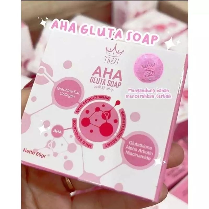 AHA GLUTA SOAP TAZZI / SABUN AHA TAZZI
