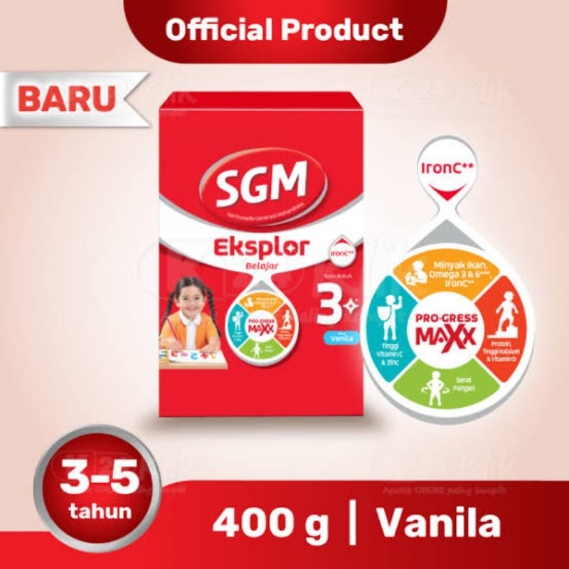 

SGM EKSPLOR 3 + VANILA | MADU | COKELAT NETTO 400 GR