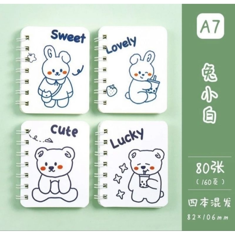 

Notebook mini/buku tulis mini catatan motif lucu