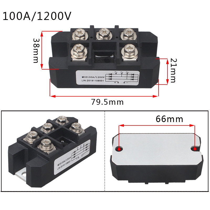 Fast_Buying Dioda Mds 100A 1200V Diode Module Bridge 3 Phase Dioda Rectifier 3 Phase Dioda Bridge