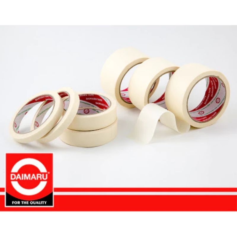 

Daimaru Masking Tape / Lakban Kertas Warna Cream Ukuran 1 Cm ( 12 mm ) / 1 Inchi ( 24 mm ) / 2 Inchi ( 48 mm )