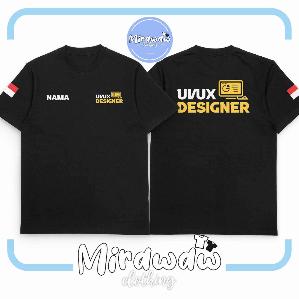 Kaos Baju UI UX Designer Gratis Nama Kamu Kaos Distro