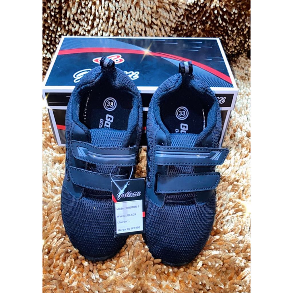 BOSSTON 1 // PROMO SEPATU SEKOLAH ANAK // SEPATU ANAK TK//SD// HITAM PRIA/WANITA GALLETTI BOOSTON 1,