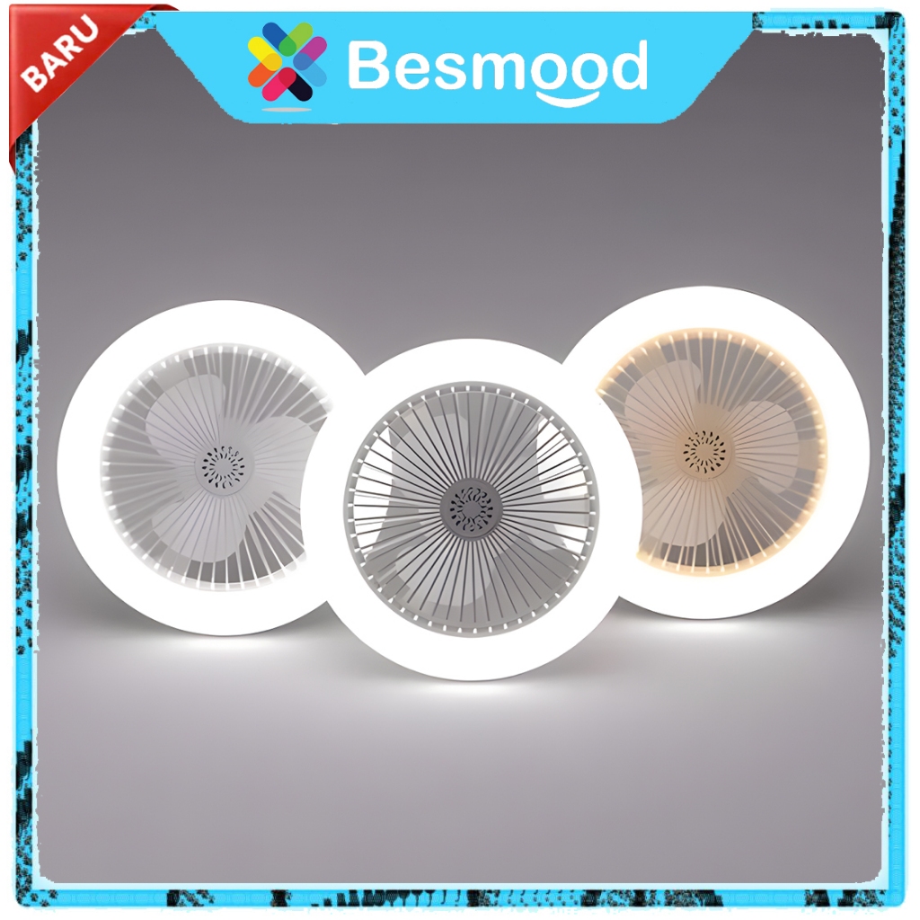 Besmood Kipas angin gantung plafon/Lampu Kipas Angin Remote CHRONO